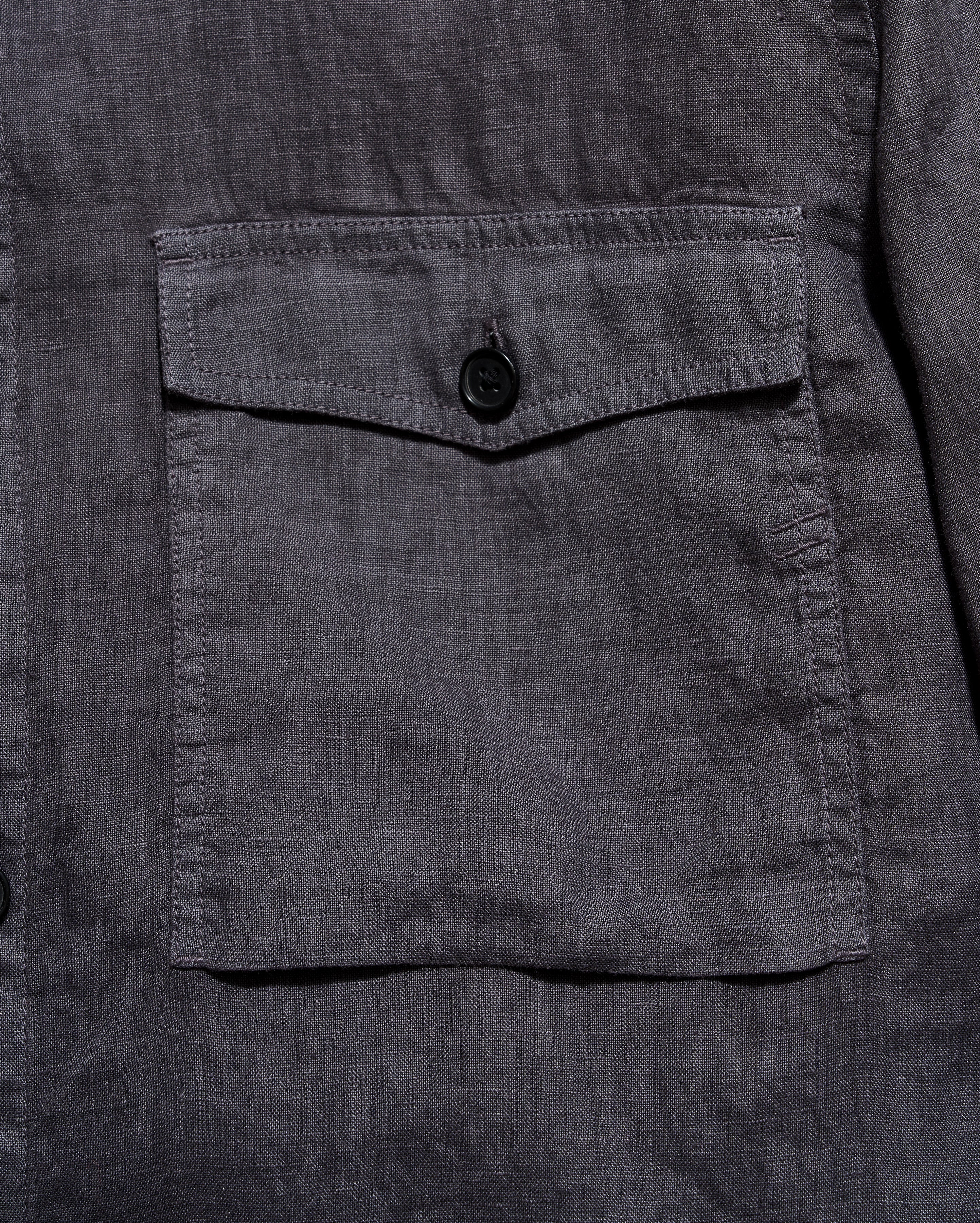Close-up of a dark gray pocket on a jacket