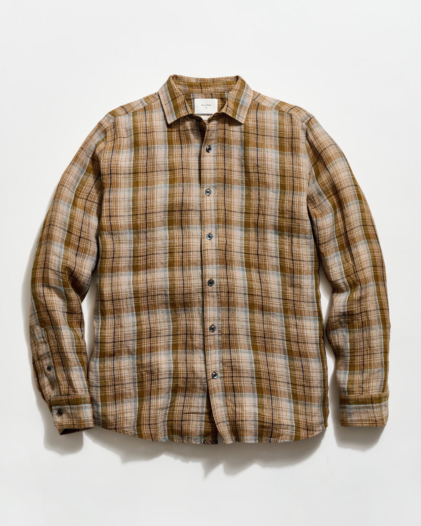 Dobby Plaid Linen Cedar Shirt