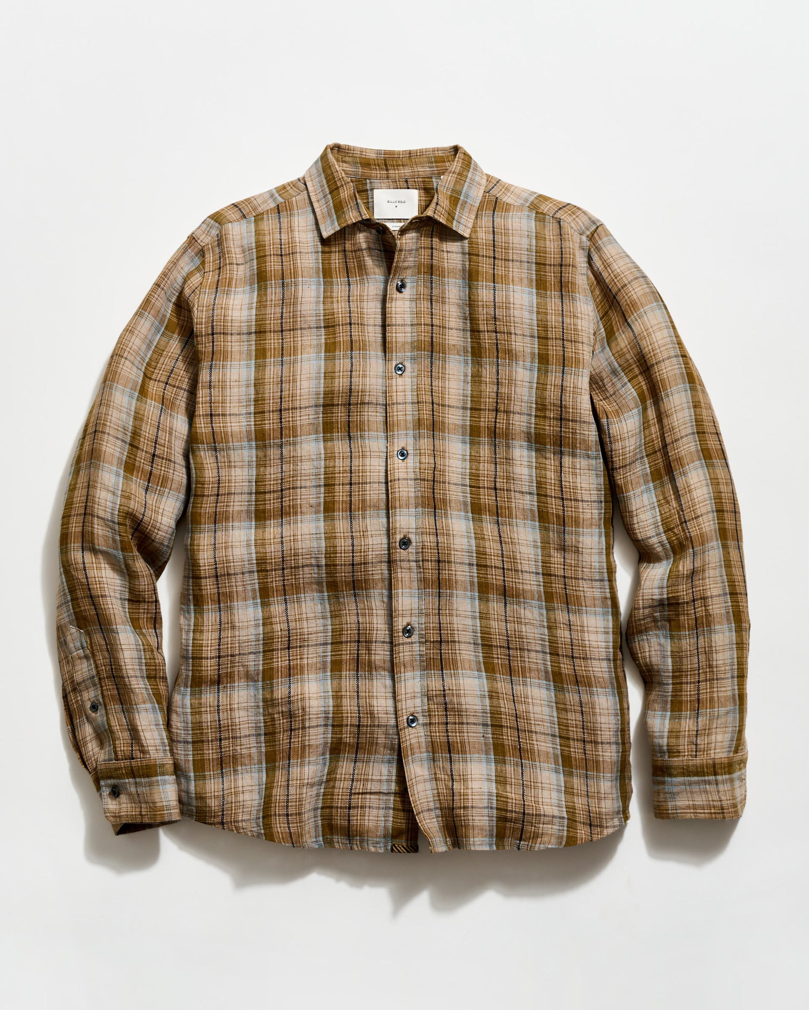 Dobby Plaid Linen Cedar Shirt