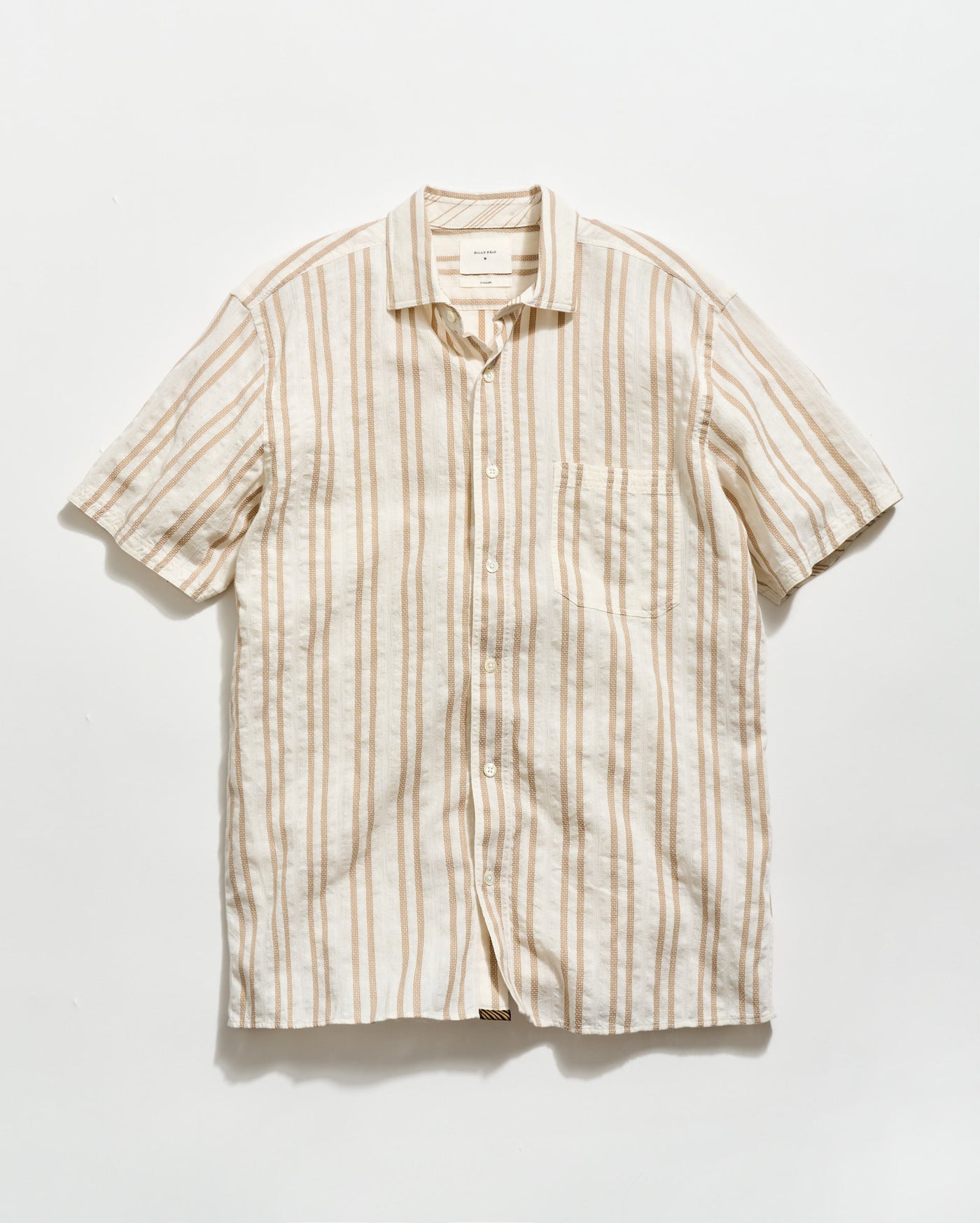 Short Sleeve Textured Dobby Stripe Contrast Treme