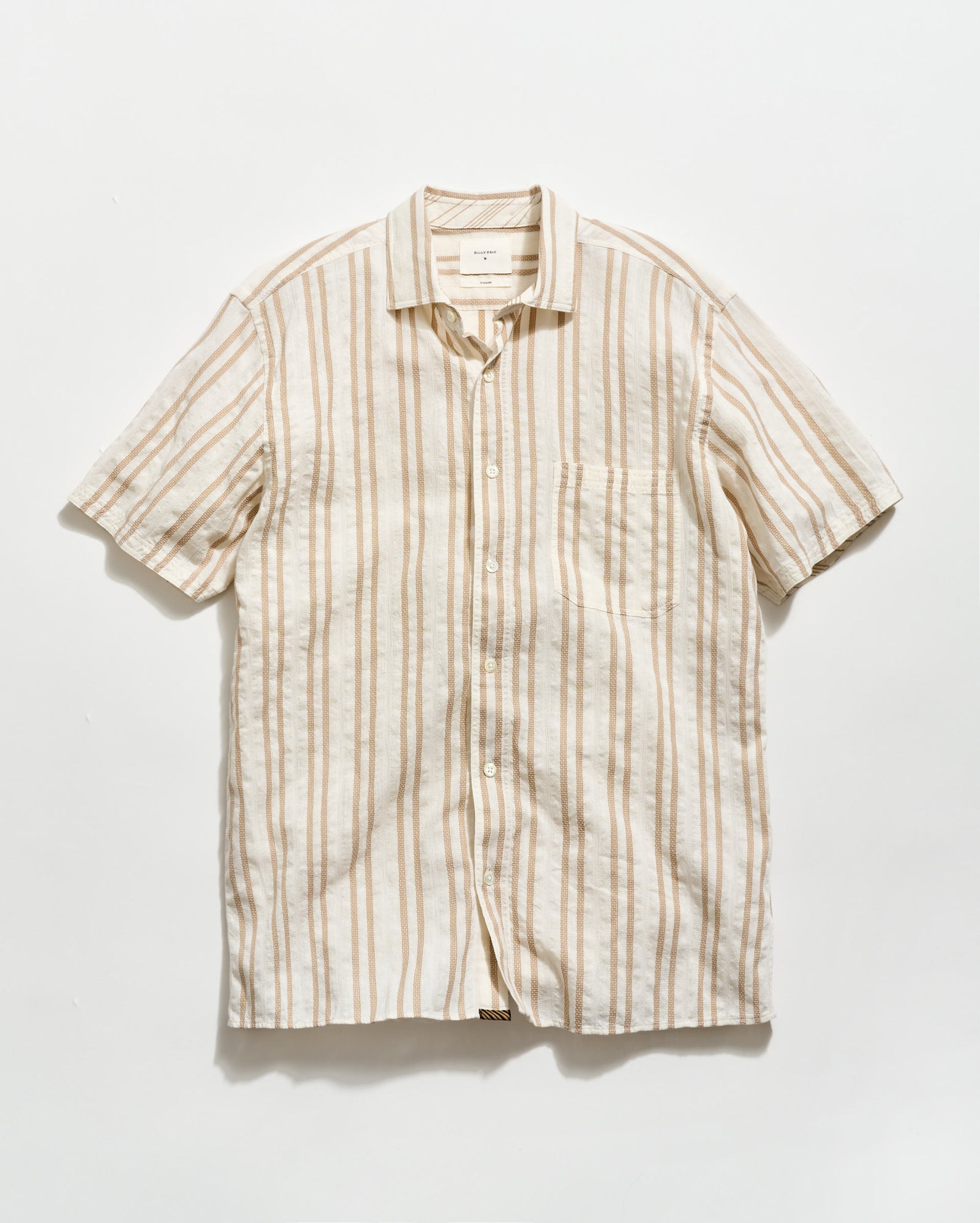 Short Sleeve Textured Dobby Stripe Contrast Treme