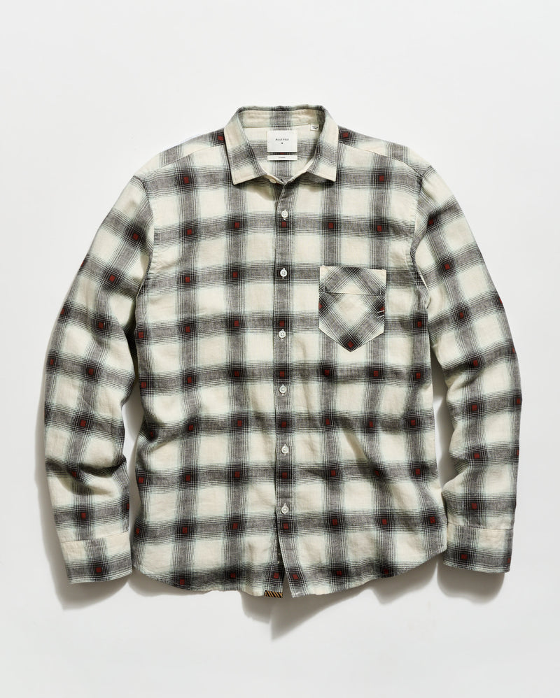 Hemp Cotton Dobby Plaid John T Shirt
