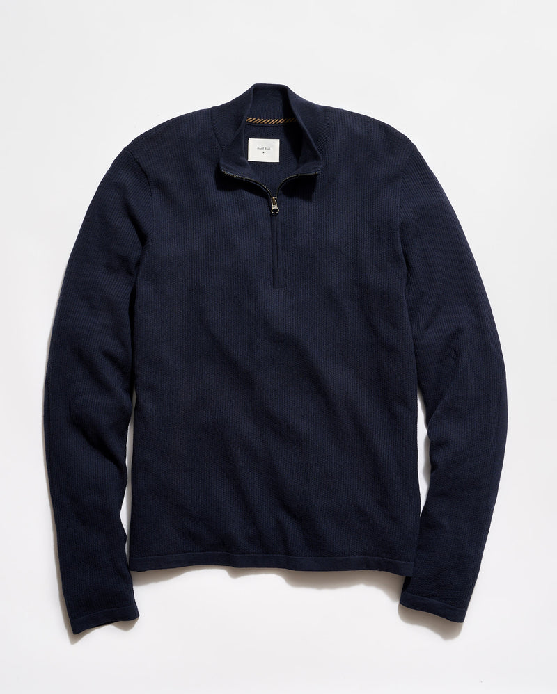Fine Gauge Textured Half Zip