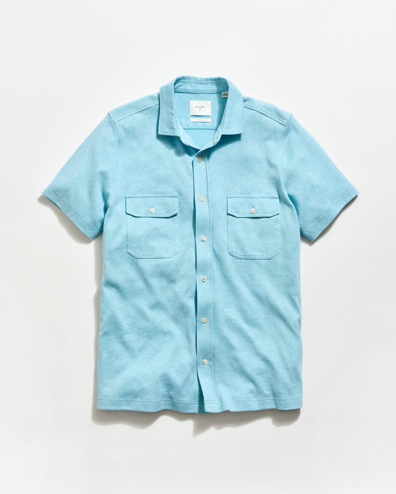 Short Sleeve Hemp Cotton Knit Shirt