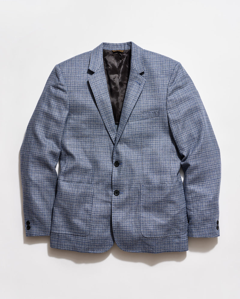 Micro Plaid Silk Wool Walton Jacket