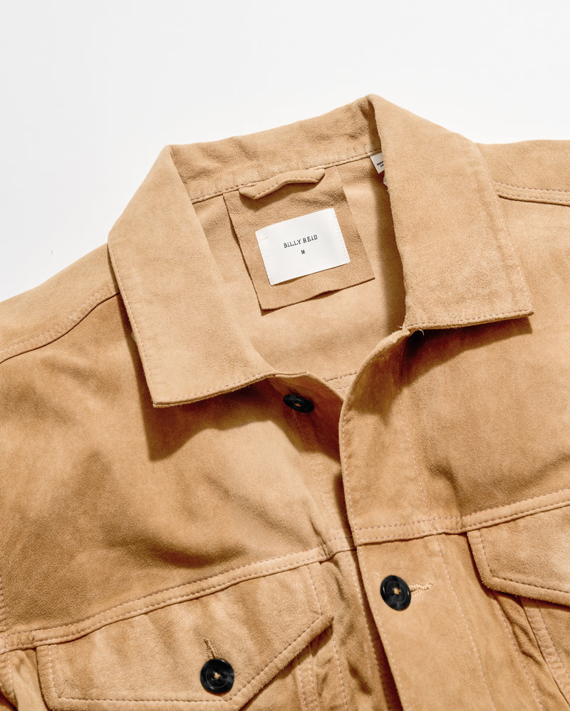 Waxed Suede Tupelo Trucker Jacket