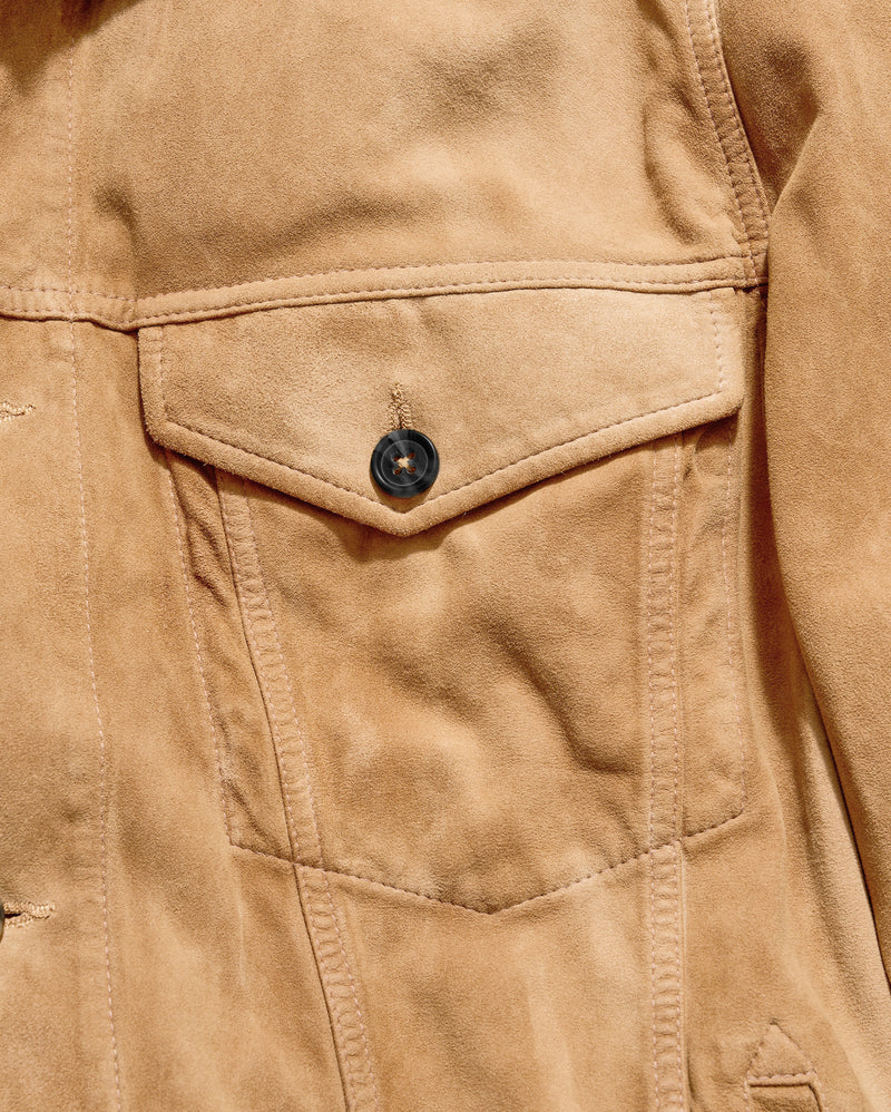 Waxed Suede Tupelo Trucker Jacket