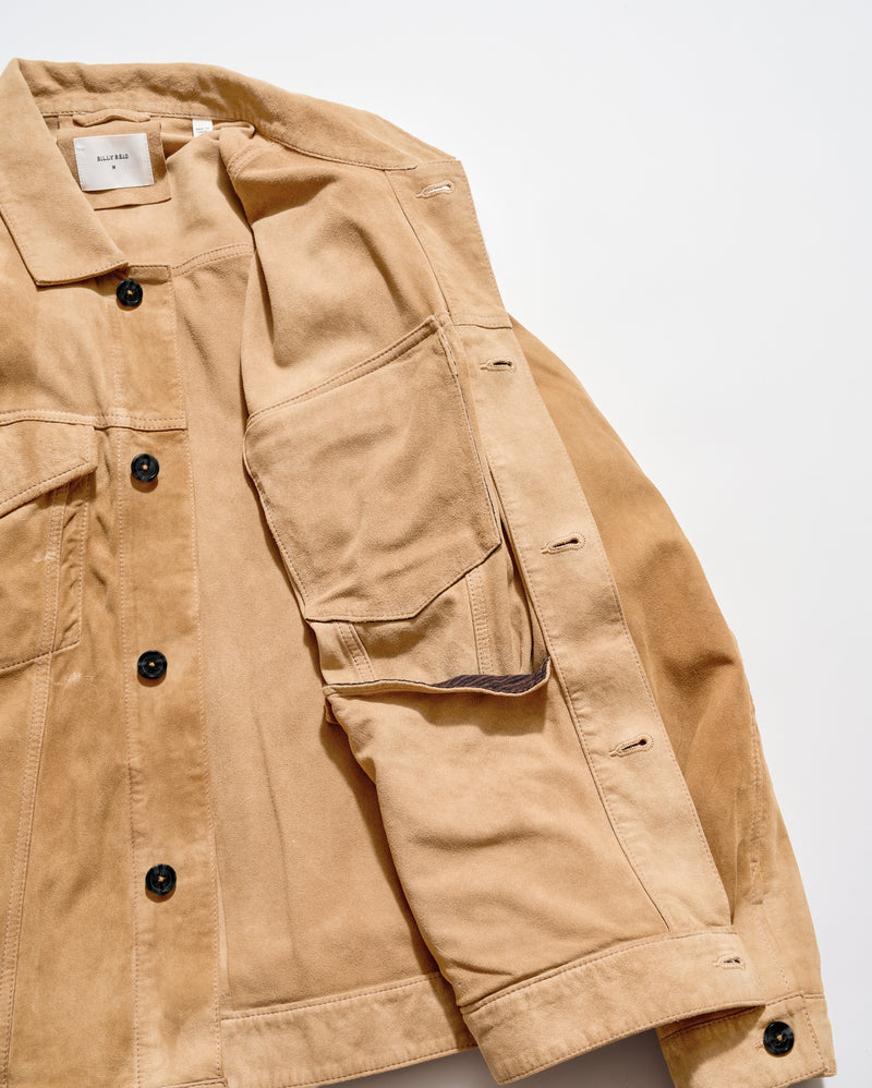 Waxed Suede Tupelo Trucker Jacket