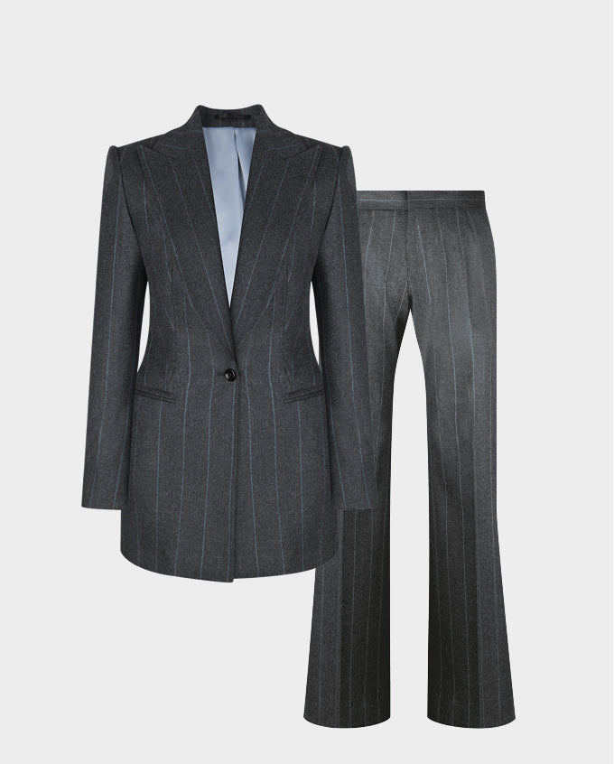 Single Breasted Jacket & Straight Leg Pant