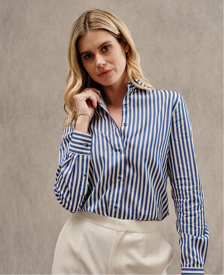 Blue and White Striped